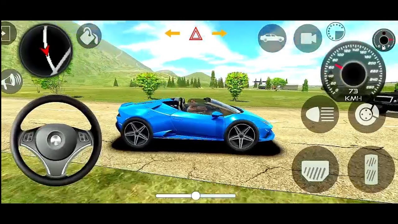 2026 || New Azure Lamborghini Car Gameplay Video 💙🎮😃 || Village Off-Road Adventure Gameplay 😍🎮 Games