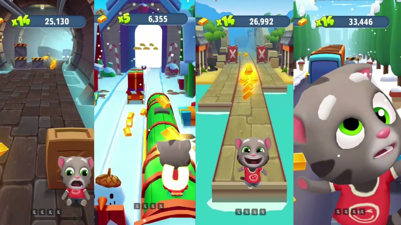 Talking Funny Tom Gold Run All Characters Failed in Lava with Multiple Colors - Funny Fails