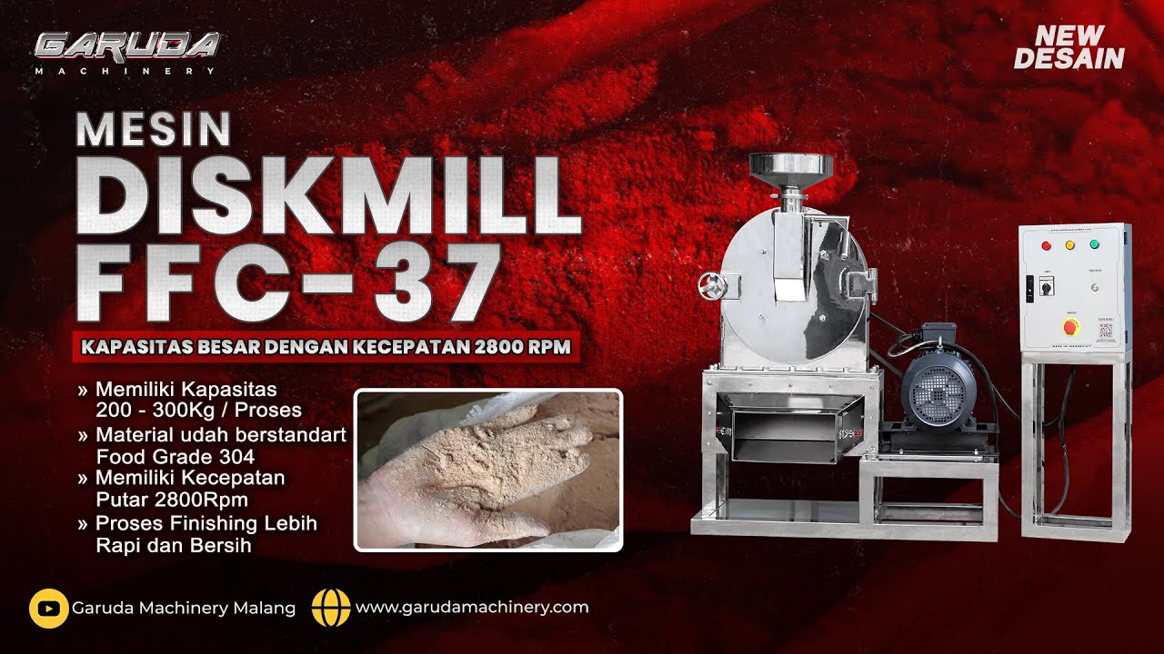 Kapasitas Besar, Hasil Halus Maksimal! Review Mesin Disk Mill FFC 37 dari Garuda Machinery