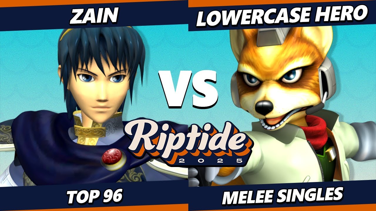 Riptide 2025 - Zain (Marth) Vs. Lowercase Hero (Fox) Smash Melee - SSBM