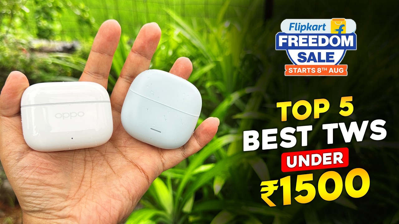 😱Top 5 Best TWS Earbuds Under 1500 on Flipkart Freedom Sale!⚡Best TWS Under 1500✨Earbuds 1500
