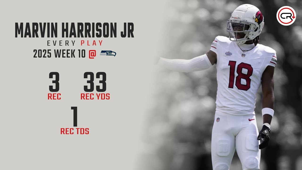 Marvin Harrison Jr Week 10 Highlights | Every Target and Catch vs Seahawks