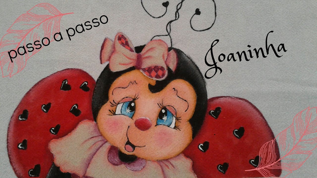 Joaninha pintura em tecido passo a passo