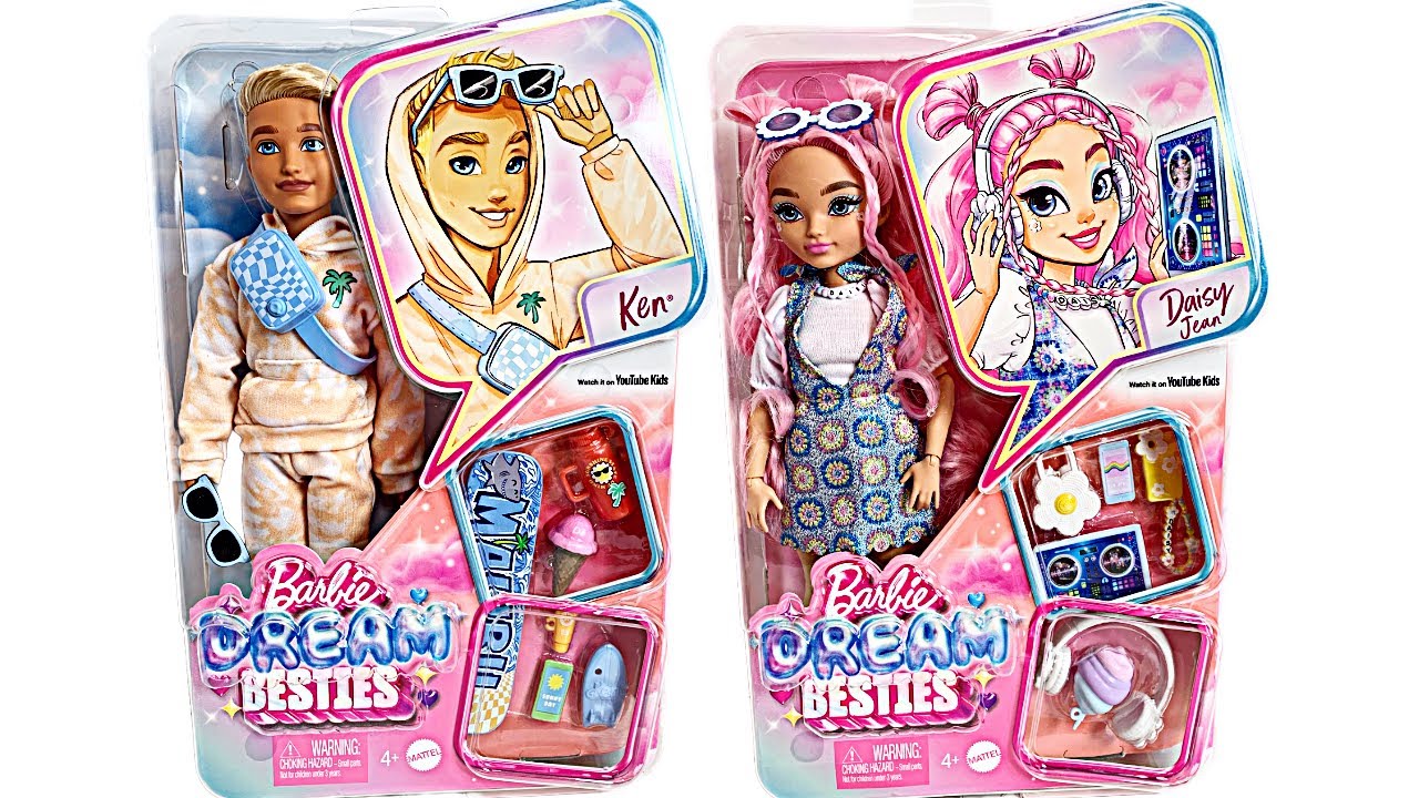ASMR Unboxing Barbie Dream Besties Wave 2 Ken and Daisy. Relaxing, oddly satisfying, hair play fun.