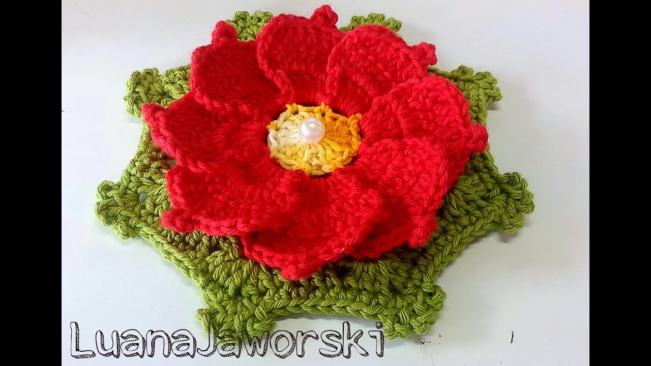 FLOR DE CROCHÊ IMPERIAL - TUTORIAL (LUANA JAWORSKI)