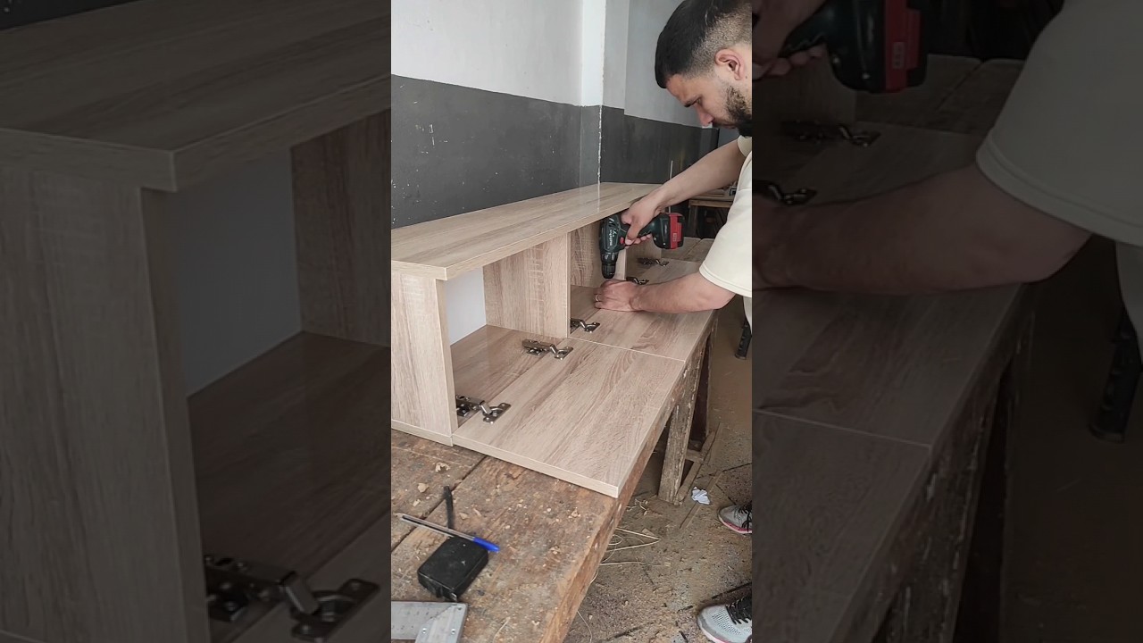 طاولة تلفاز رائعة #carpenter #woodworking #mdf #wood #نجارة_الخشب #furniture #اصنعها_بنفسك #ديكور
