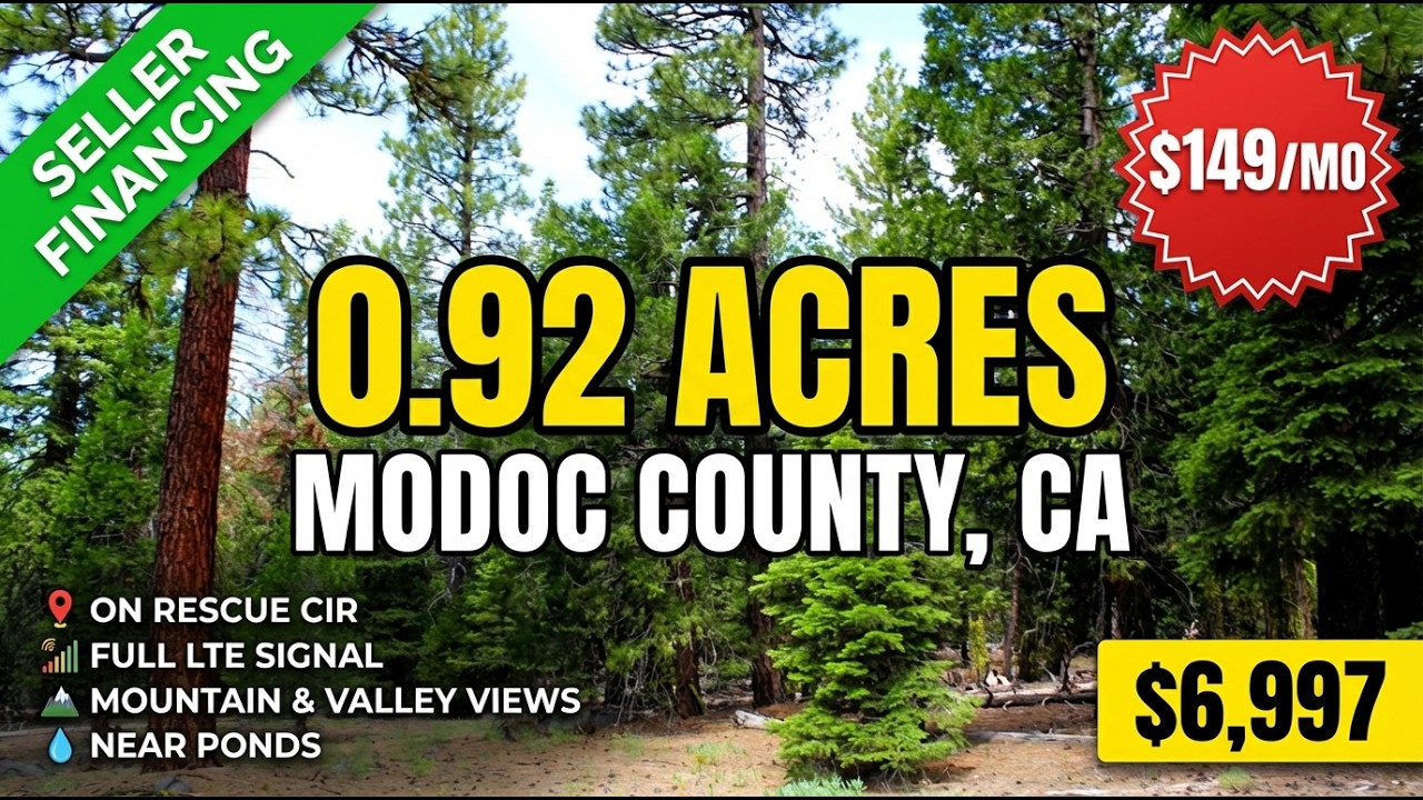 0.917 Acres For Sale in California Pines🌲 Mountain Views | Road Access | Seller Finance | 24034