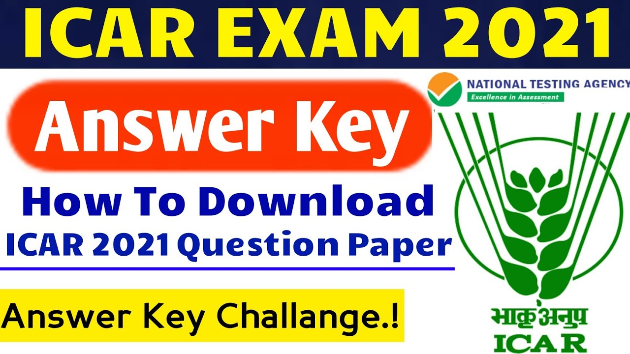 ICAR UG Answer Key 2021 | Icar Exam 2021 | How To Download ICAR 2021 Question Paper.? | ICAR UG Exam