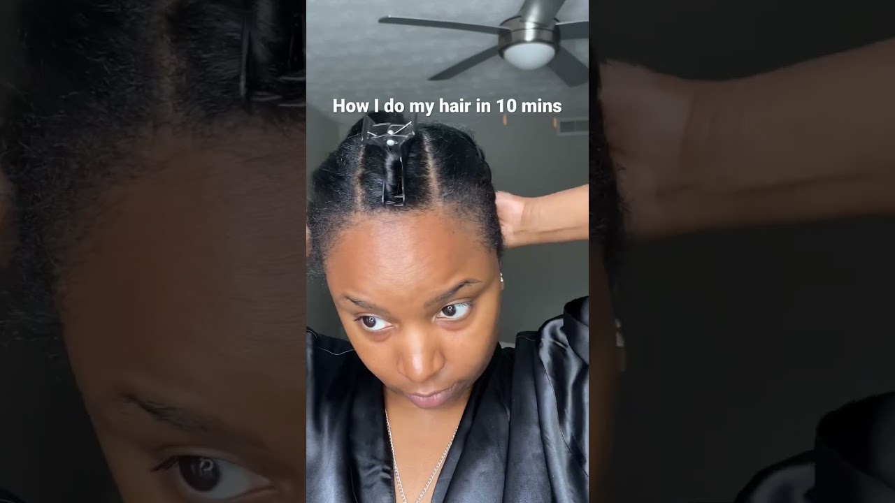 Upart wig install | how I do my hair in 10 mins #hair #wiginstall #upartwig #upart #easyhairstyle