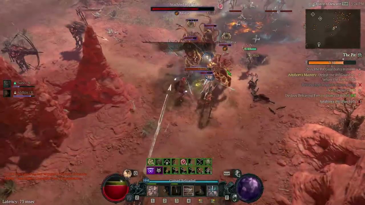 Diablo IV - Pit clear 107, Rogue Heartseeker (no shotgun build)