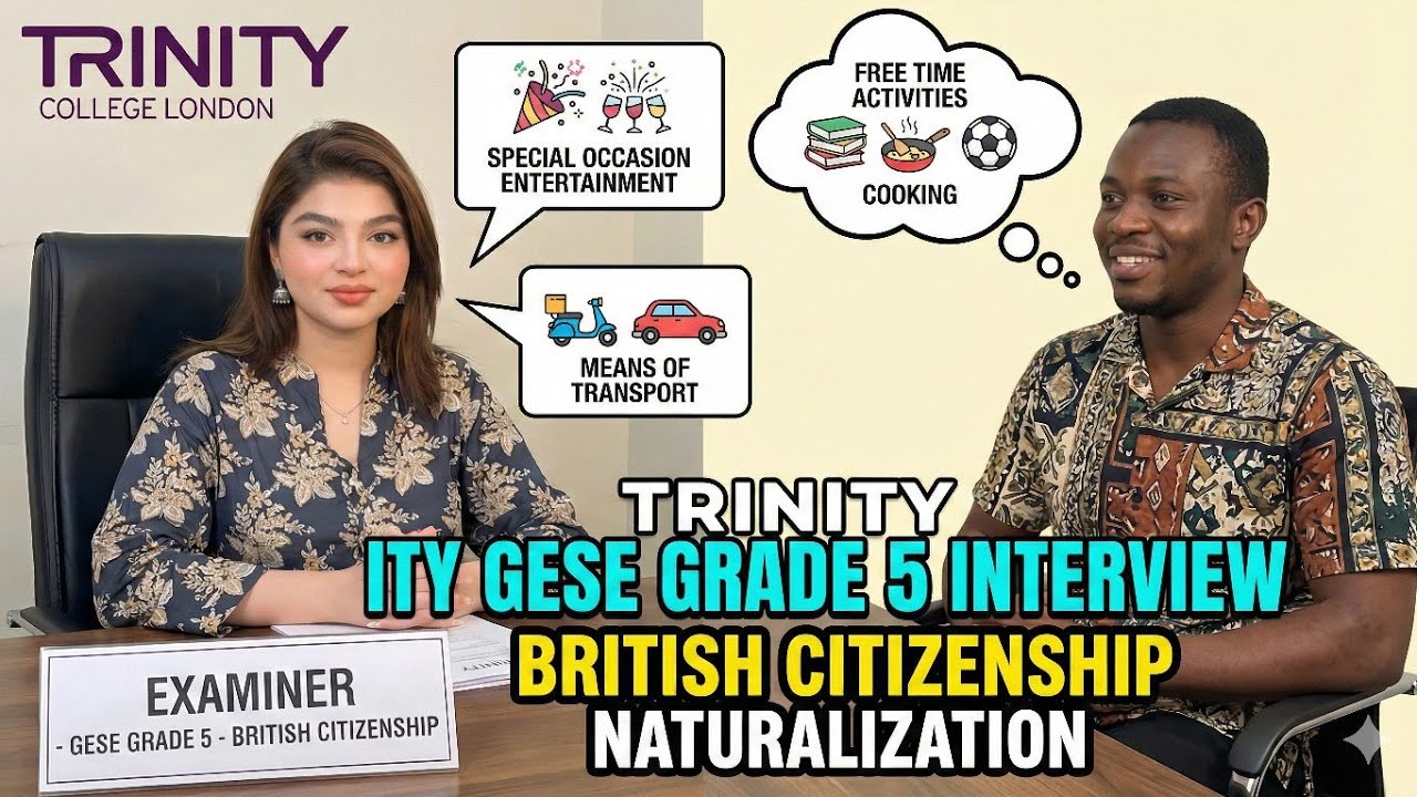 B1 English Test (GESE Grade 5) | SELT British Citizenship| Trinity College London ILR UK