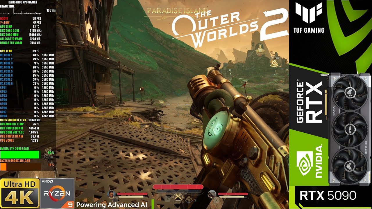 The Outer Worlds 2, Very High Settings, Ray Tracing, DLSS 4K  | RTX 5090 | 9950X3D