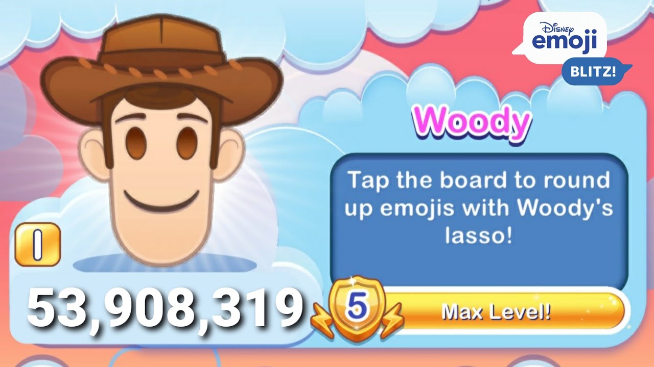 Disney Emoji Blitz - Woody (Level 5) - Toy Story - Gameplay