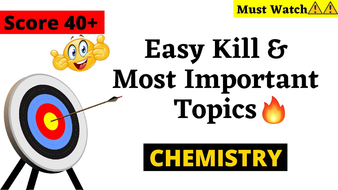 JEE 2021 | Easy Kill Topics for Chemistry | Most Important | 40+ Marks | Ep-123 | SCM #shorts