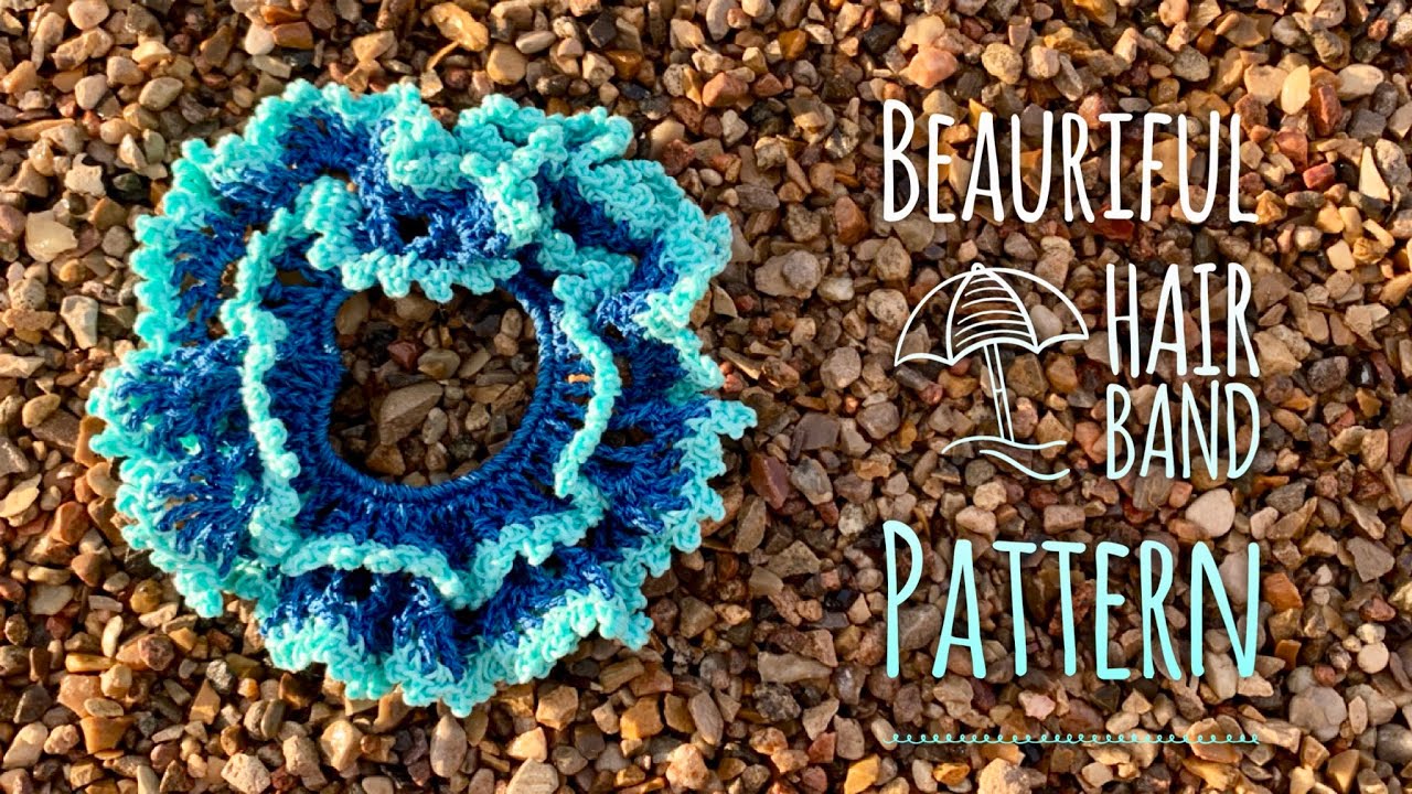 Как связать резинку для волос КРЮЧКОМ 🌊 / Beautiful crochet hair band pattern