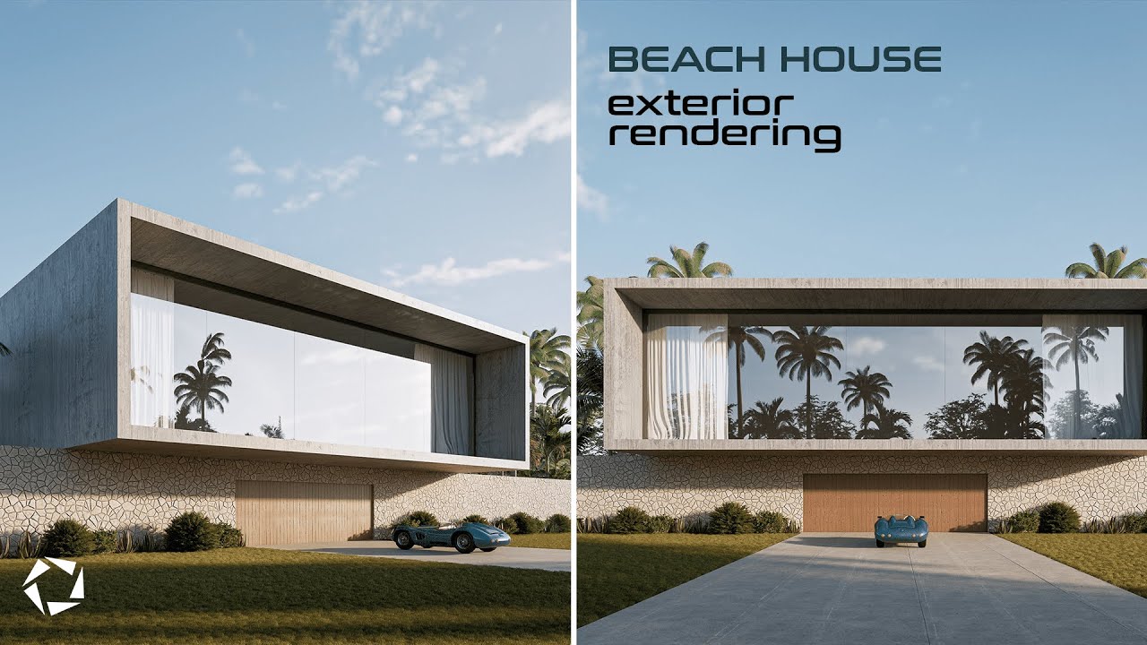 🏠 TUTORIAL: RENDER EXTERIOR | BEACH HOUSE