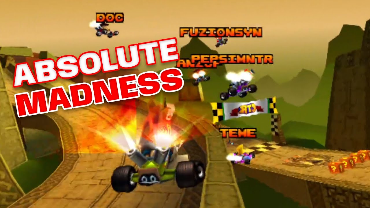 Crash Team Racing Online, но каждая гонка проходит в условиях НИЗКОЙ ГРАВИТАЦИИ