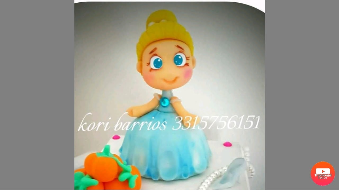 Cenicienta  paso a paso en pasta flexible
