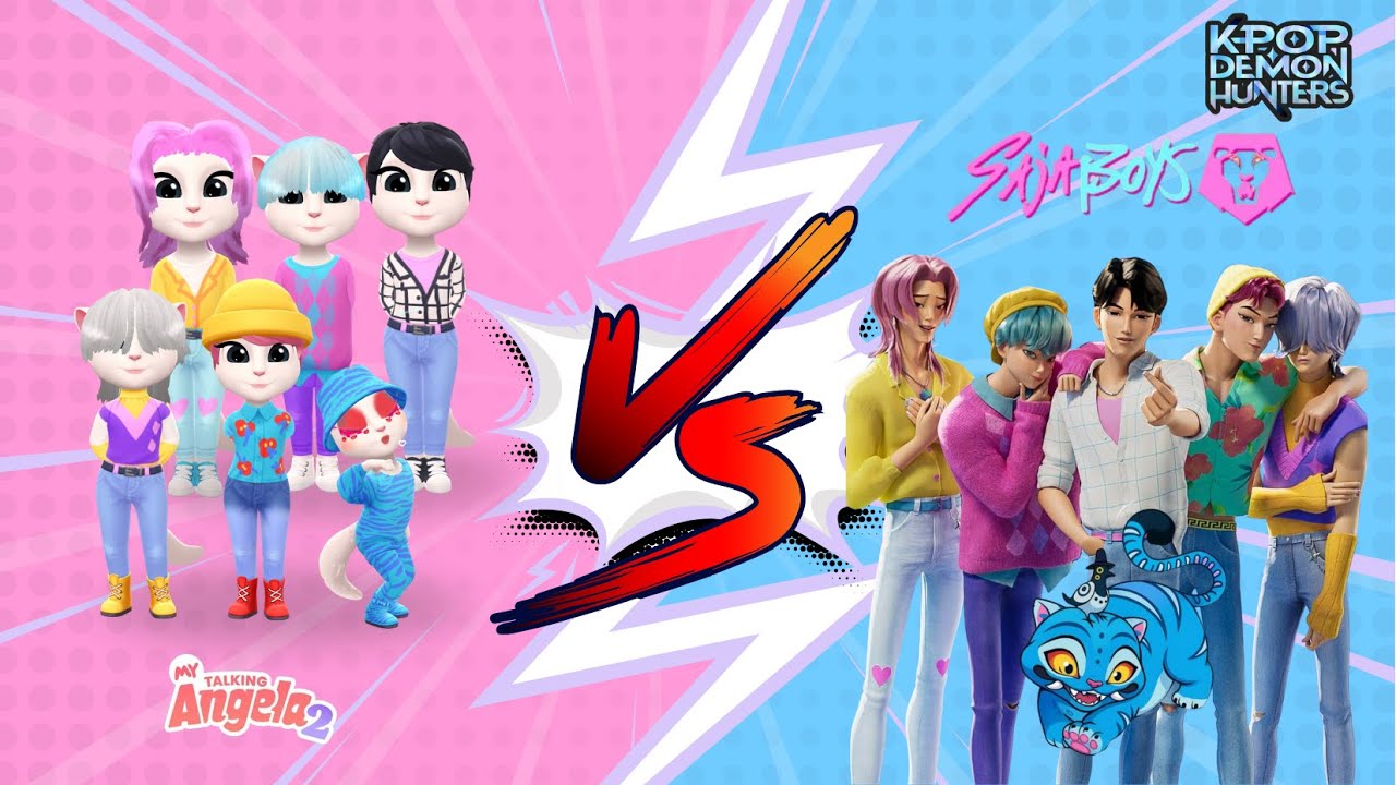 Saja Boys K-Pop Demon Hunters 😈 cosplay makeover by my talking angela 2 