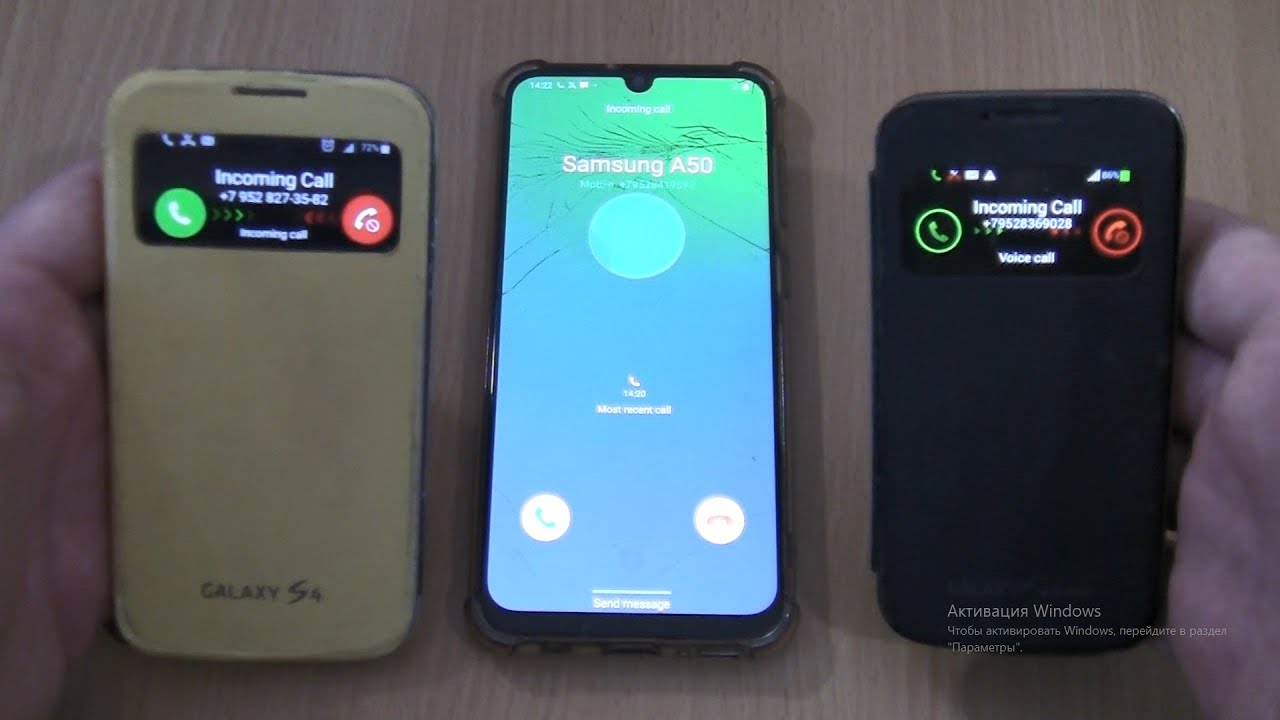 incoming call&Outgoing call at the Same Time Samsung Galaxy A50+S4 Yellow+ S4 mini Black cover