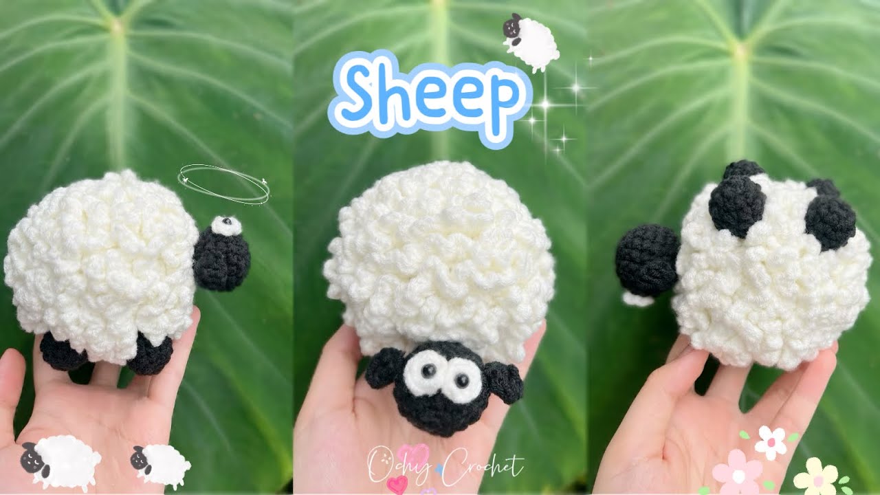 Crochet Sheep Amigurumi 🐑 | Crochet sheep | Móc len con cừu | Móc móc khoá con cừu