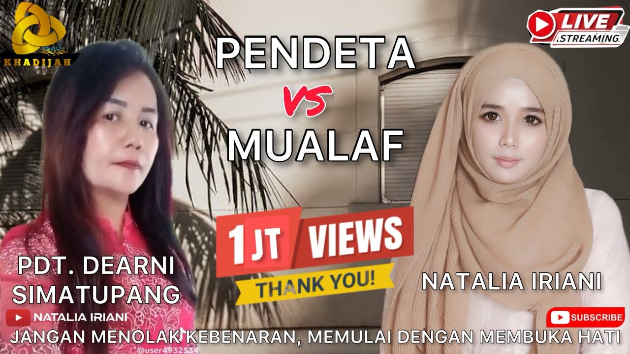 NEKAT PENDETA DEARNI SIMATUPANG MALAH TERSUNGKUR NGESOT MELAWAN MUALAF NATALIA IRIANI | KHADIJAH
