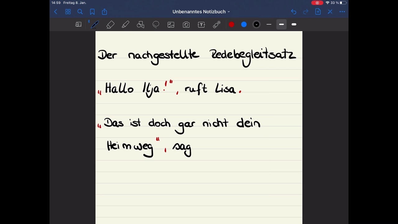 Der nachgestellte Redebegleitsatz - Deutsch 4. Klasse