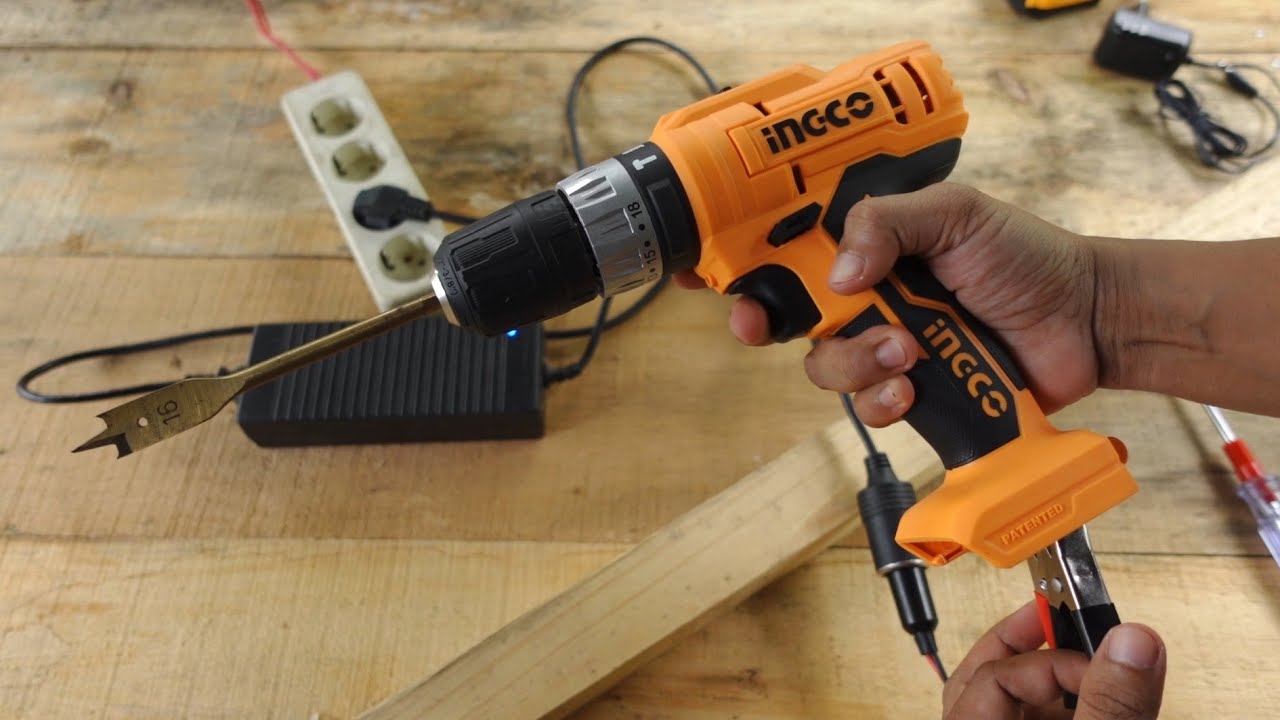 mengubah bor baterai menjadi bor listrik biasa - cordless drill to corded