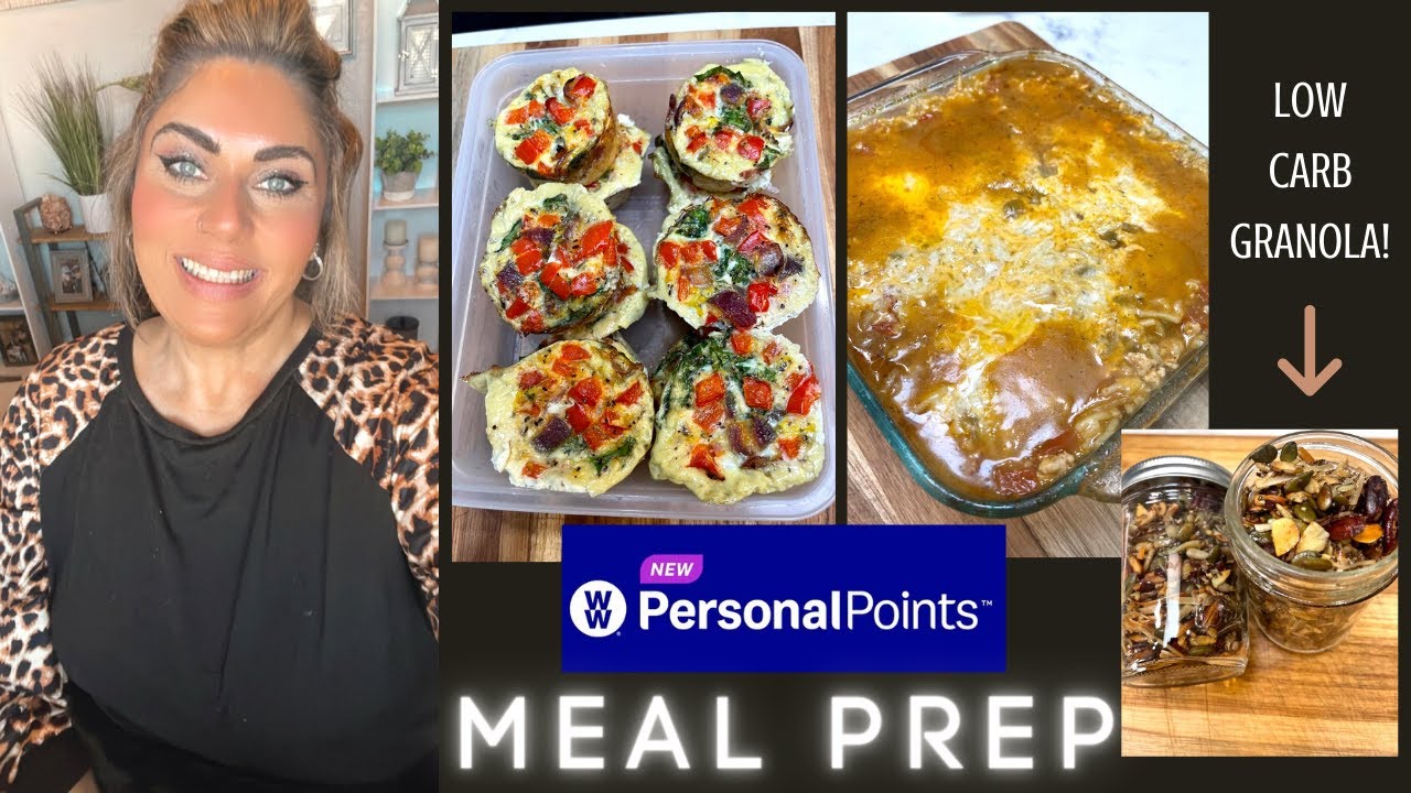 UNDER 5 POINTS WW MEAL PREP FOR WEIGHT LOSS - TEX MEX CHICKEN & RICE - LOW CARB GRANOLA - EGG CUPS!