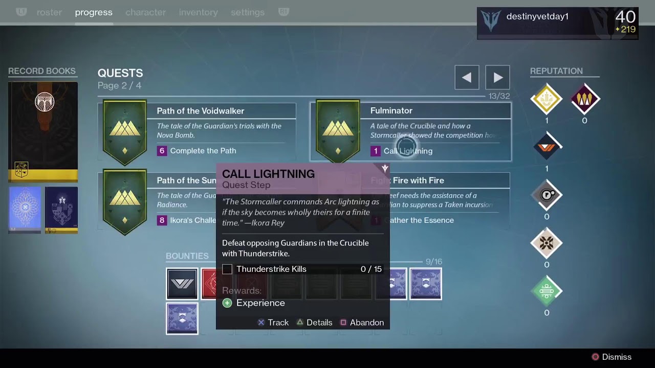 Destiny new account part 4️⃣