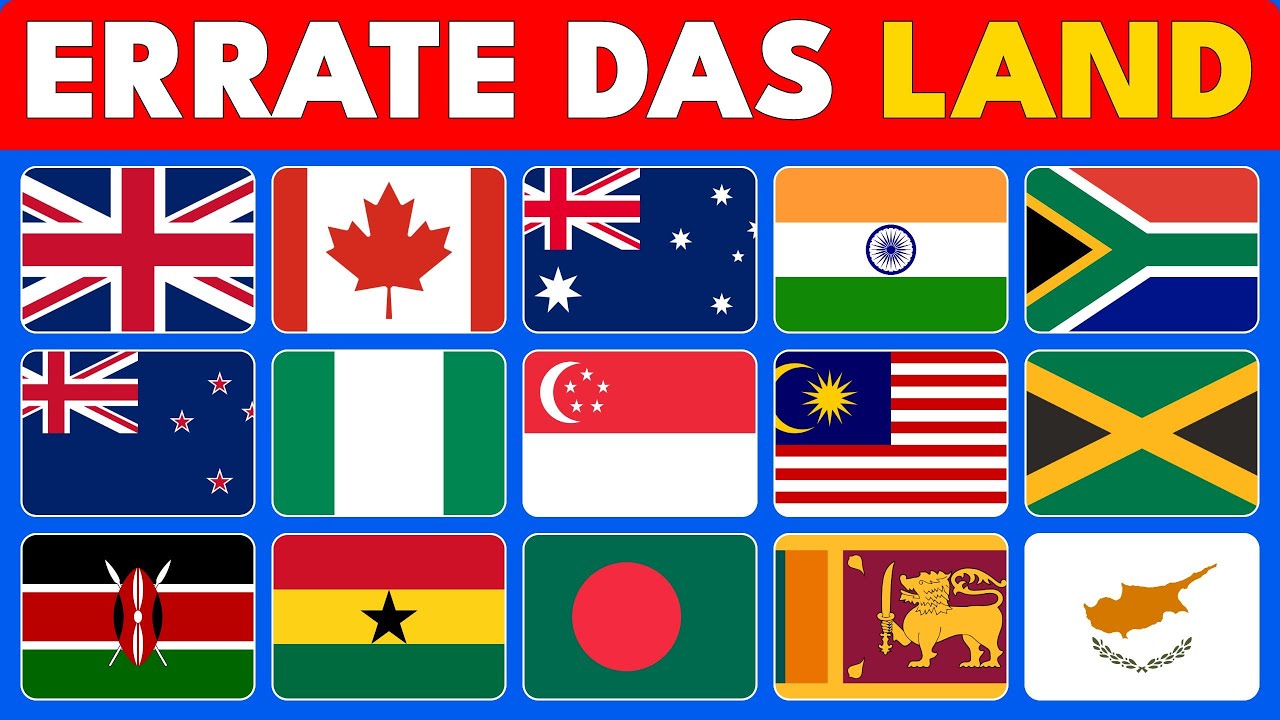 Flaggen-Herausforderung: Errate die 55 Commonwealth-Staaten!