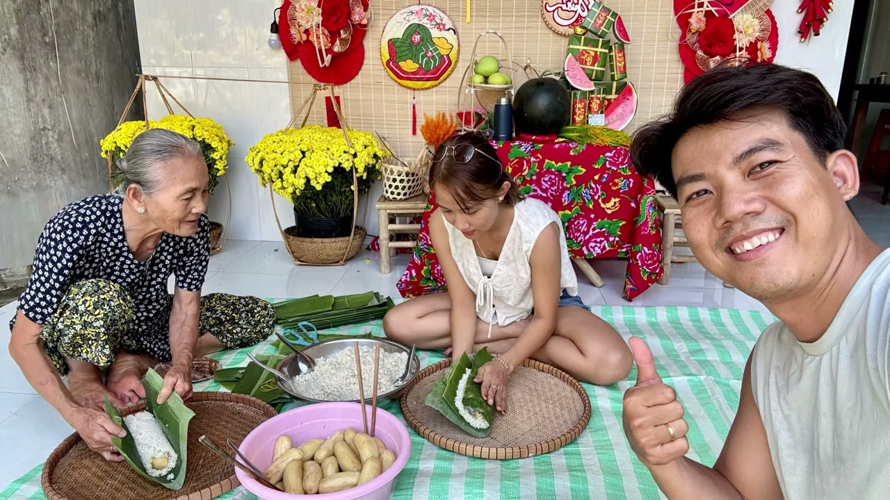 Kỷ Niệm làm Bánh Tét ở Bến Tre - Tết 2026