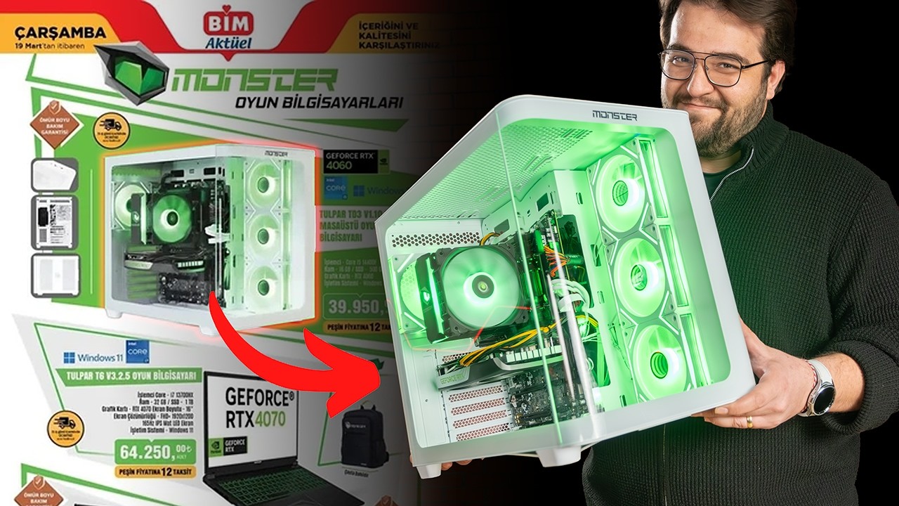 BİM'de SATILAN HAZIR SİSTEMİ TEST ETTİK | Monster Tulpar TD3 V1.10.1 İnceleme