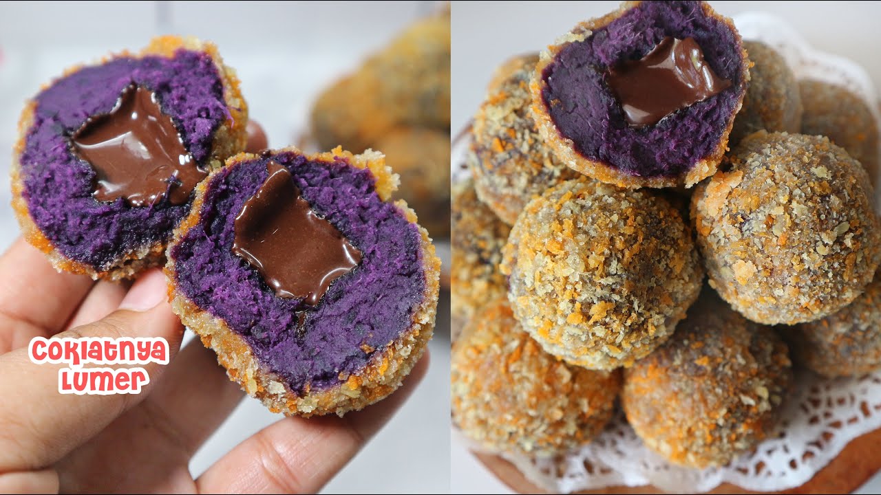 RESEP UBI CRISPY ISI COKLAT LUMER | Camilan Enak dan Praktis