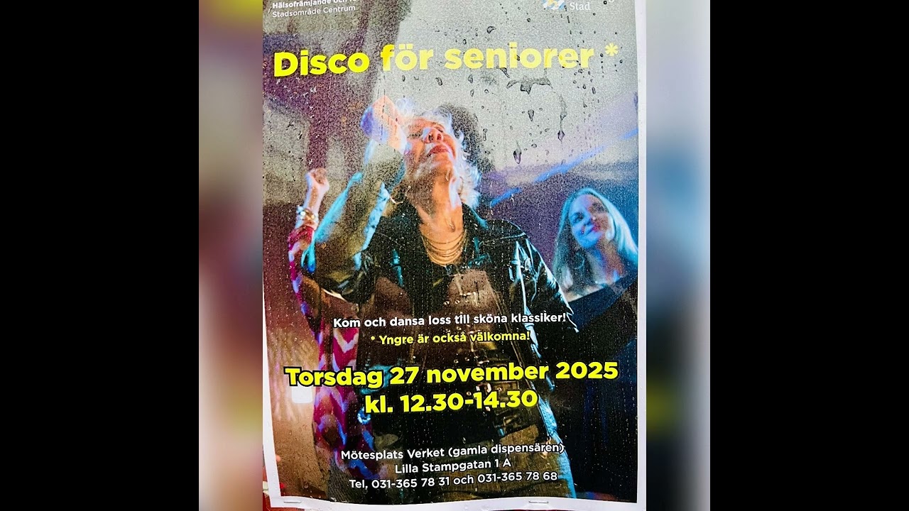 Disco for Seniors, 27 Nov 2025, Gothenburg Sweden