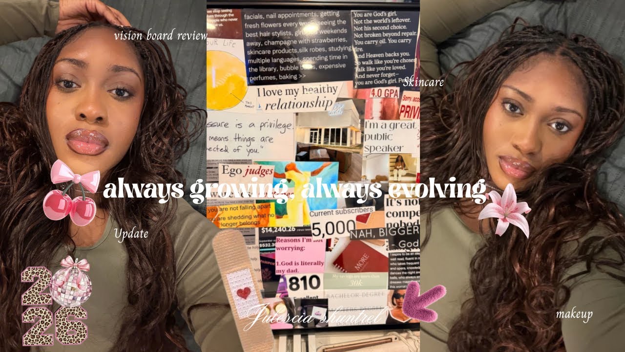 i tried a new color? 2026 vision board + skin care & GRWM! | Unapologetic diaries VLOG esp.1