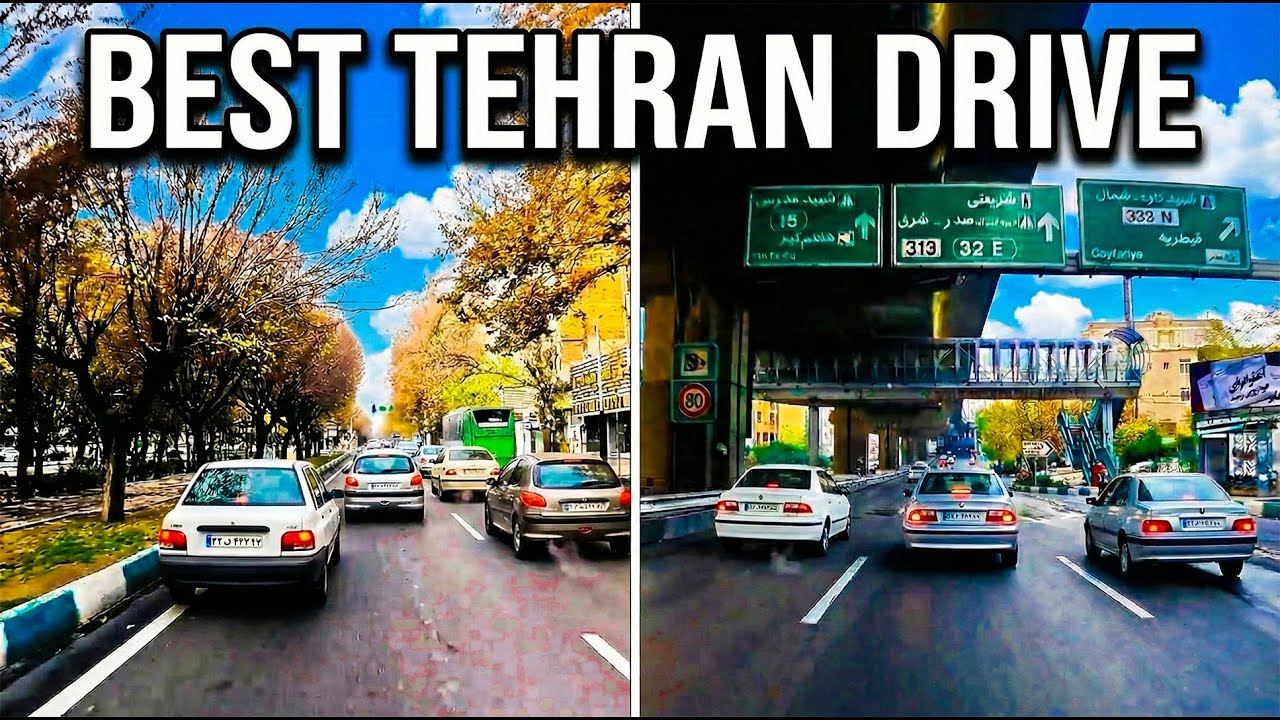 Driving in Tehran: Babayi Hwy to Keshavarz Blvd 🌳 (4K) | رانندگی در زیباترین مسیر تهران