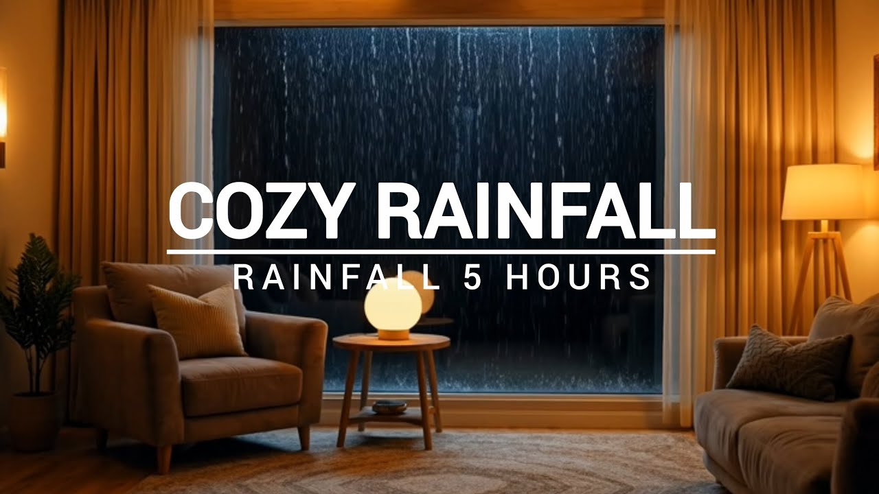 Cozy Rainfall | 5 Hours Rain | Ambience for Deep Sleep & Peaceful Study