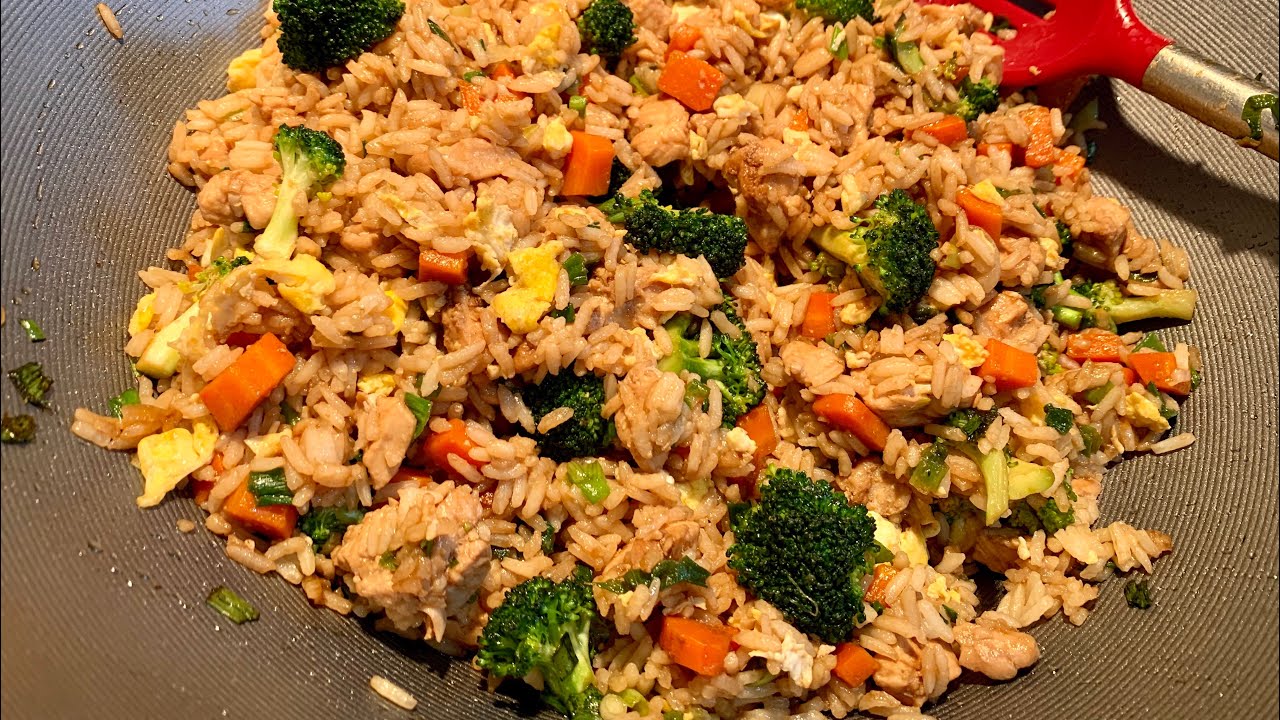 ARROZ FRITO /ARROZ CHINO CON POLLO(Paso a paso)