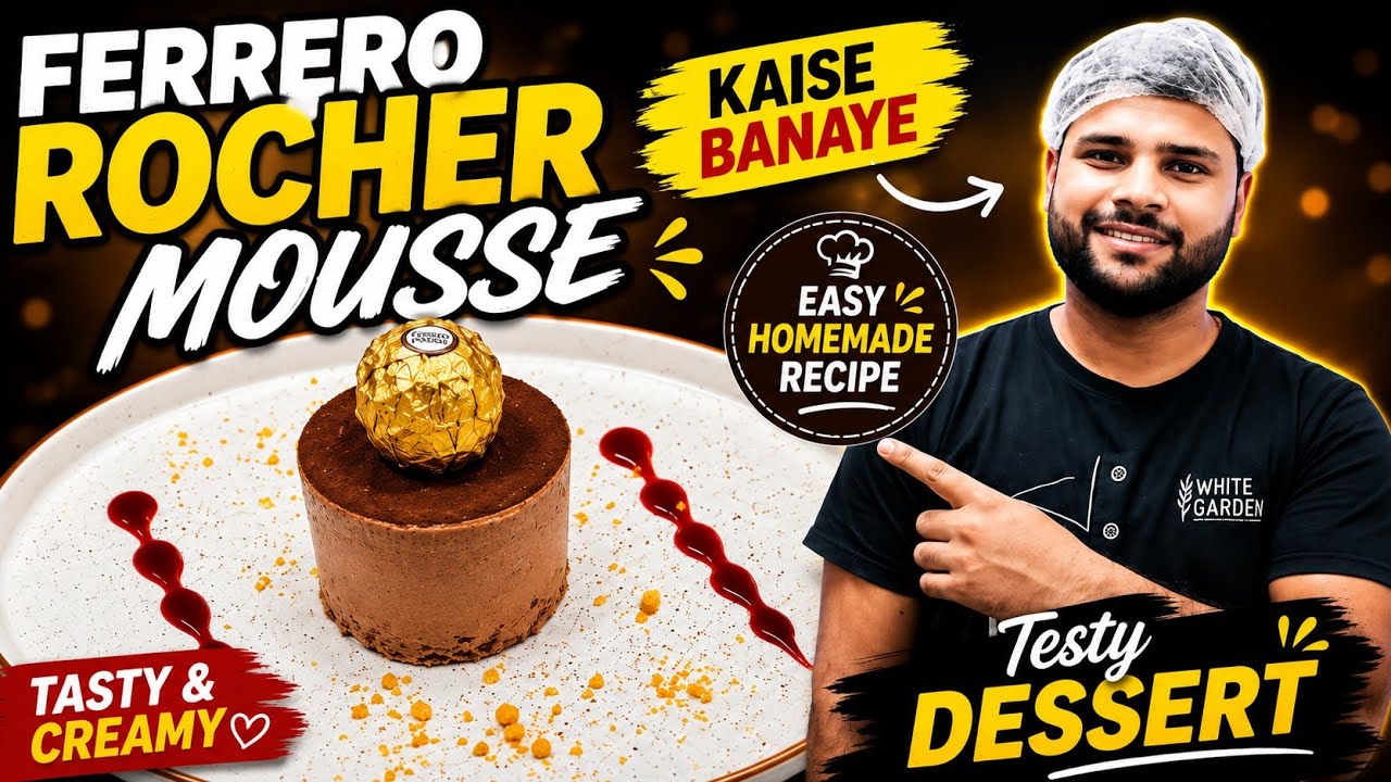 Testy Dessert. Ferrero Rochar Mousse cake kaise   Banate  hai