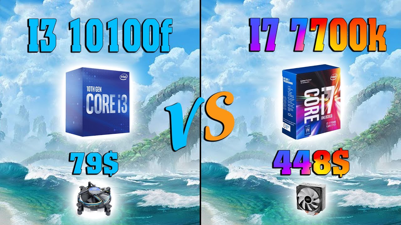 I3 10100f vs i7 7700k in 9 Games With gtx 1070