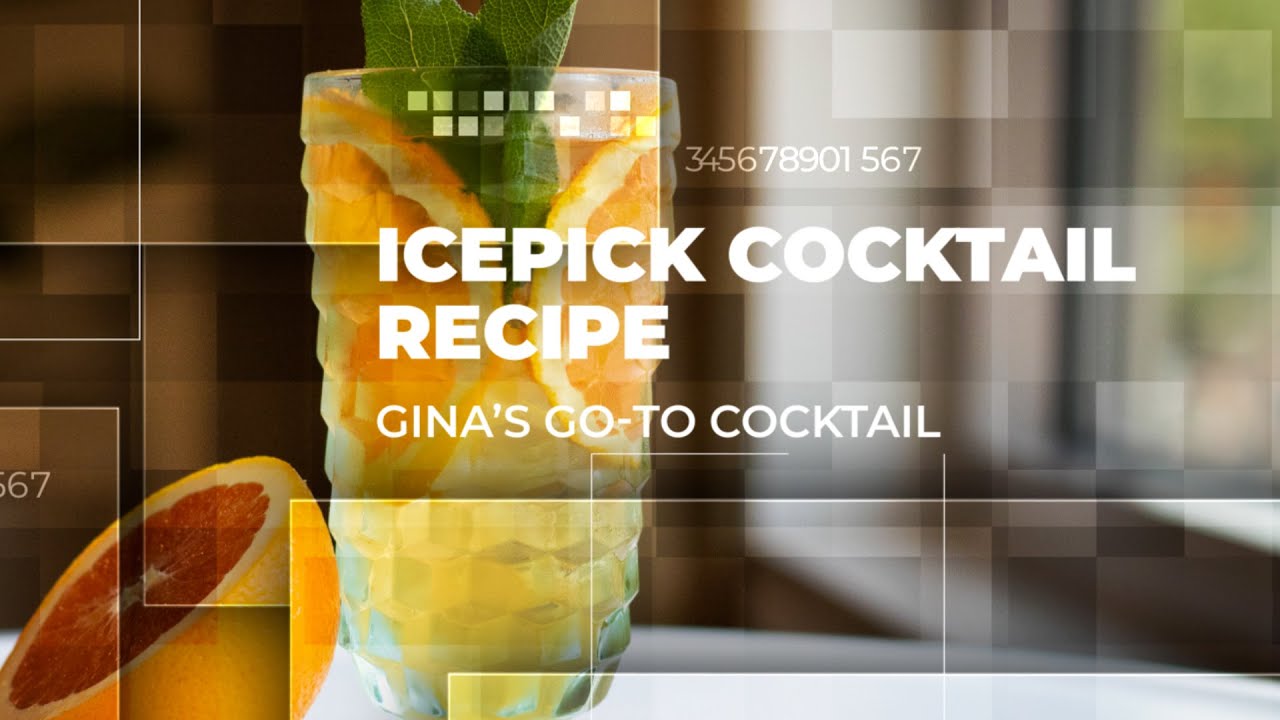 The Icepick—Gina’s go-to cocktail with just a little Designated Drinker Show twist.
