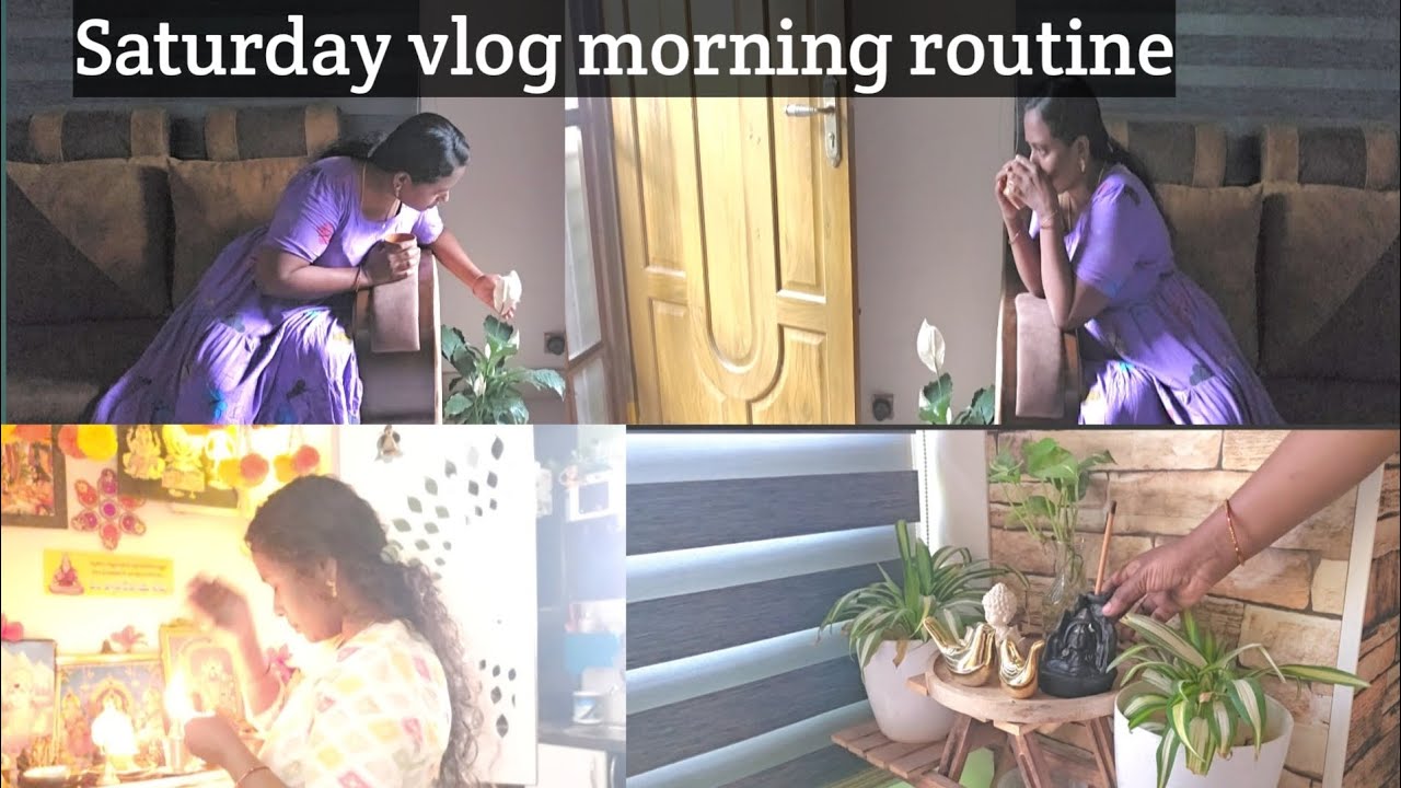 # Saturday vlog # morning routine # pooja # break fast # channa masala curry # telugu vlog ll
