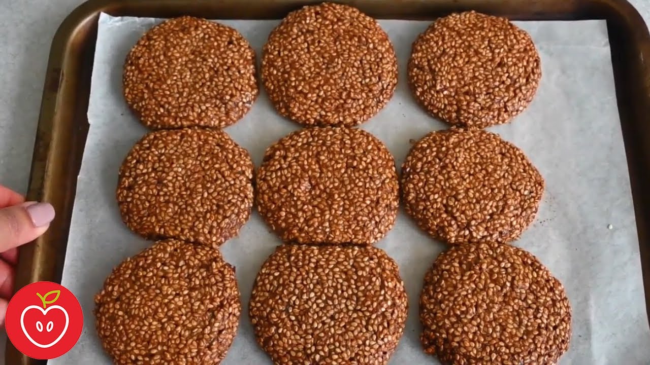 BOLACHA SEM TRIGO 😍 SEM lactose | Apenas 3 ingredientes | com gergelim