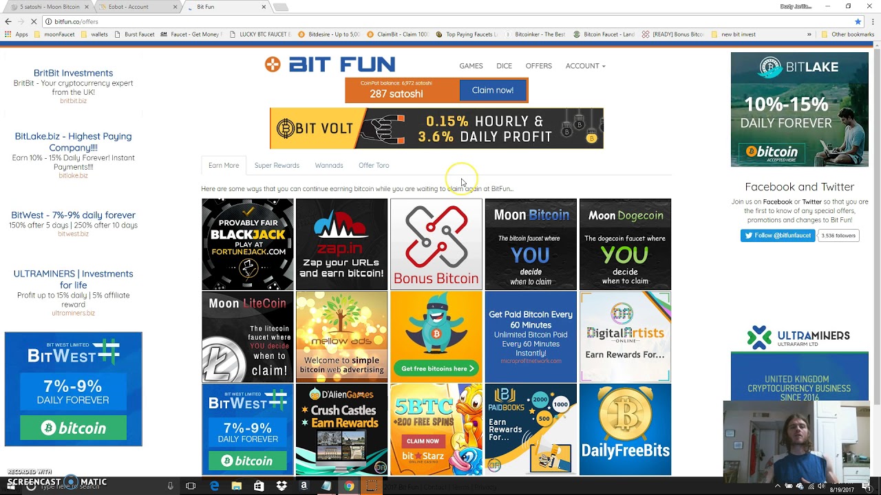 Faucets get BTC for free clicks bitcoin LTC DOGE