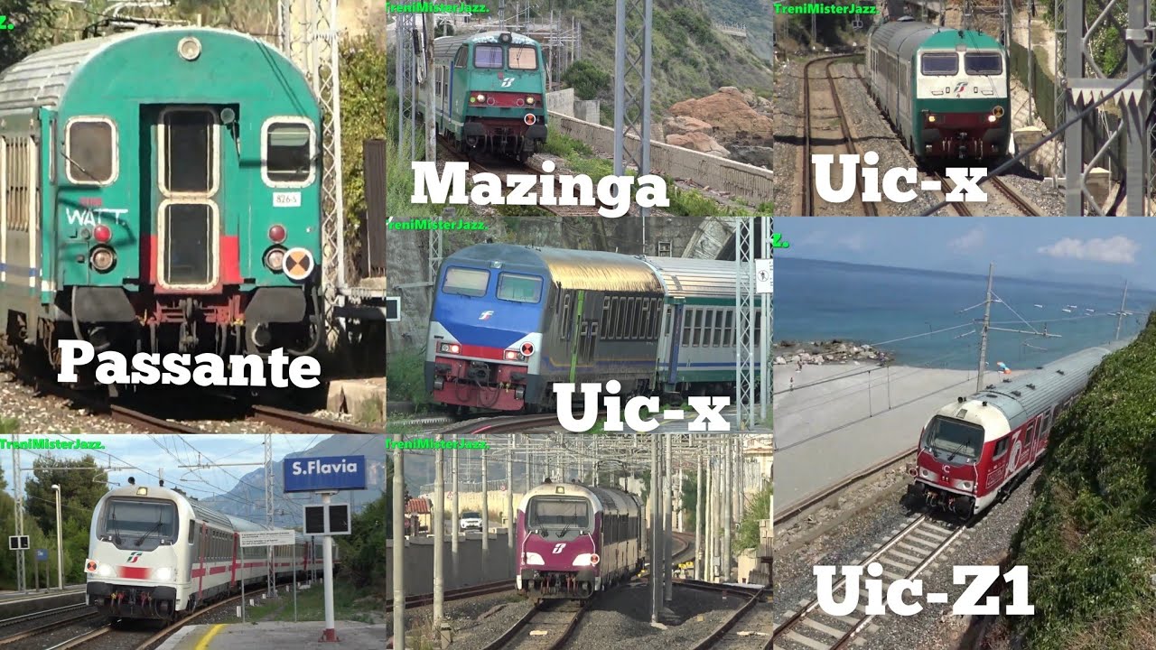 Mix Livree Semipilote dei treni regionali e Intercity.Uic-x-Uic-Z1,Passante-MazzingaXmpr.SunDtrViola