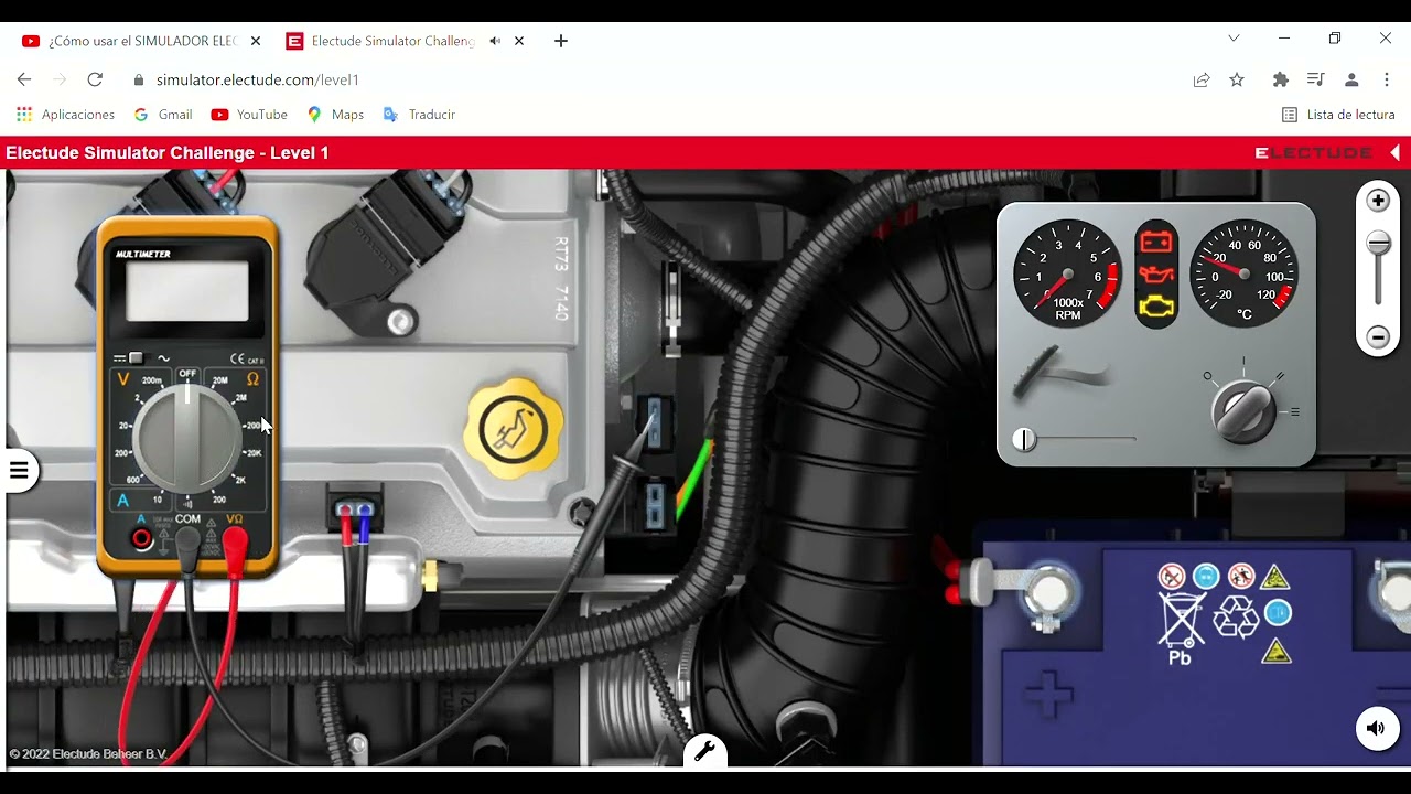 Electude Simulator ``FALLA DEL SENSOR DE CIGUEÑAL