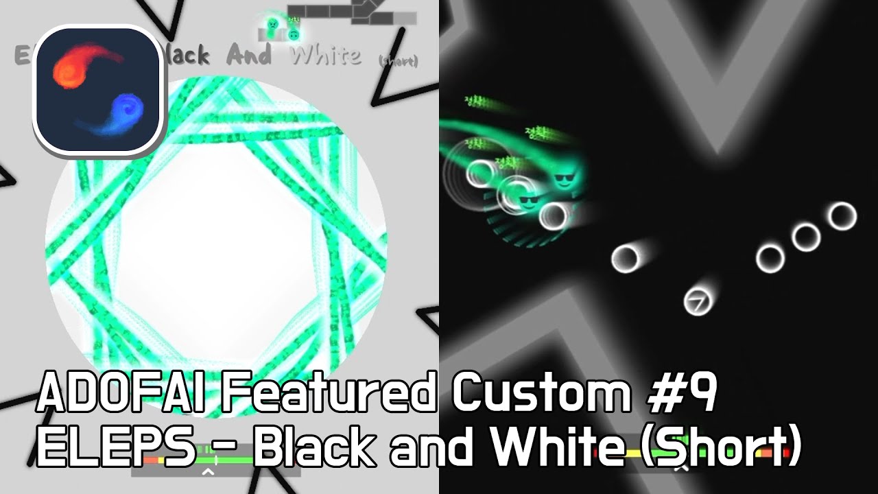 [ADOFAI Featured Custom #9] ELEPS - Black And White (Short) (by Star4th)