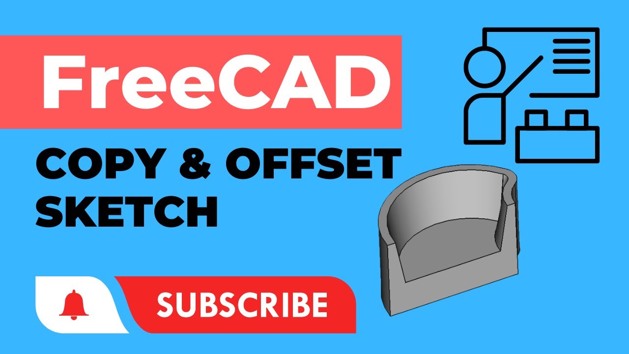 Part Design Workbench | Create 3D Model | Copy and Offset Sketch | FreeCAD Tutorial for Beginners