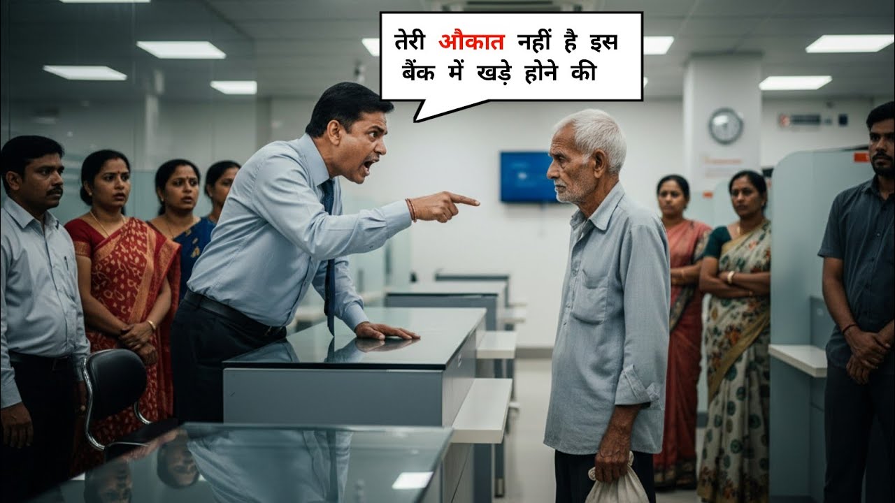 “बैंक मैनेजर ने बुज़ुर्ग का मज़ाक उड़ाया… फिर जो हुआ किसी ने सोचा नहीं था!”